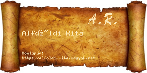 Alföldi Rita névjegykártya